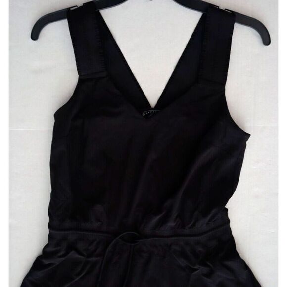 Athleta Women's Sz S Black Savannah Strap Mini Athletic Tie Waist Dress - Picture 6 of 7